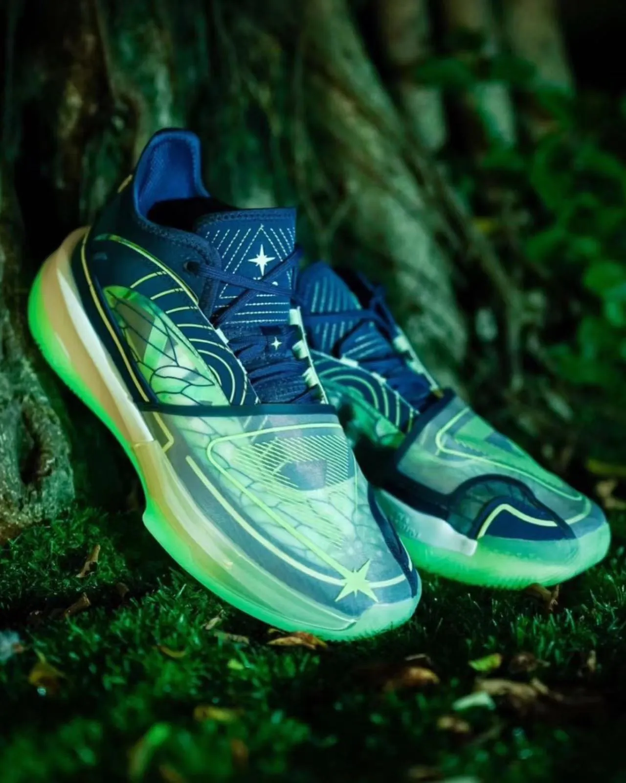 Uzis x Peak Andrew Wiggins Big Triangle - Firefly Recycled Rubber Base