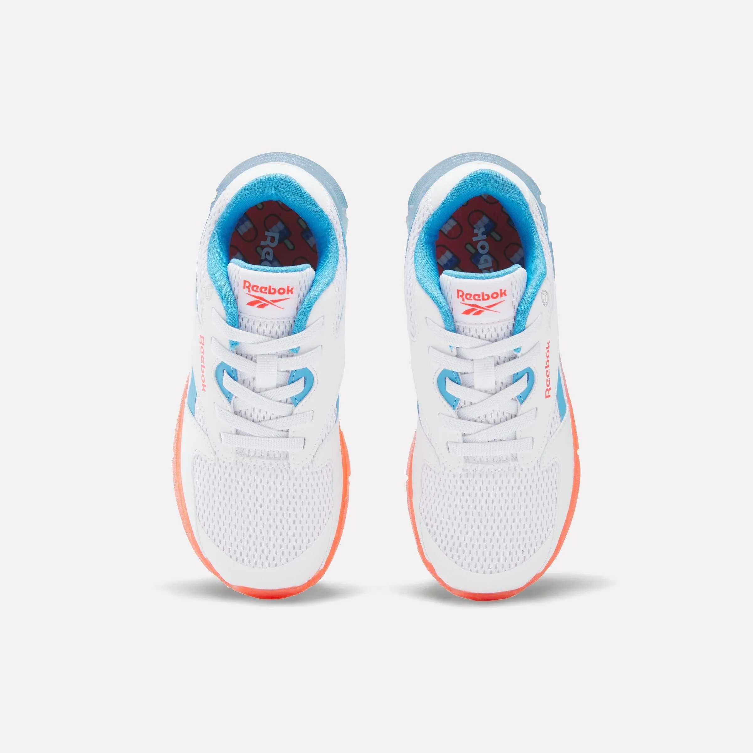 Reebok Footwear Kids Zig 'n Glow 2 Elastic Lace Shoes - Pre-School FTWRWHITE/ENERGYRED/ALWAYSBLUE single - density sole shoes