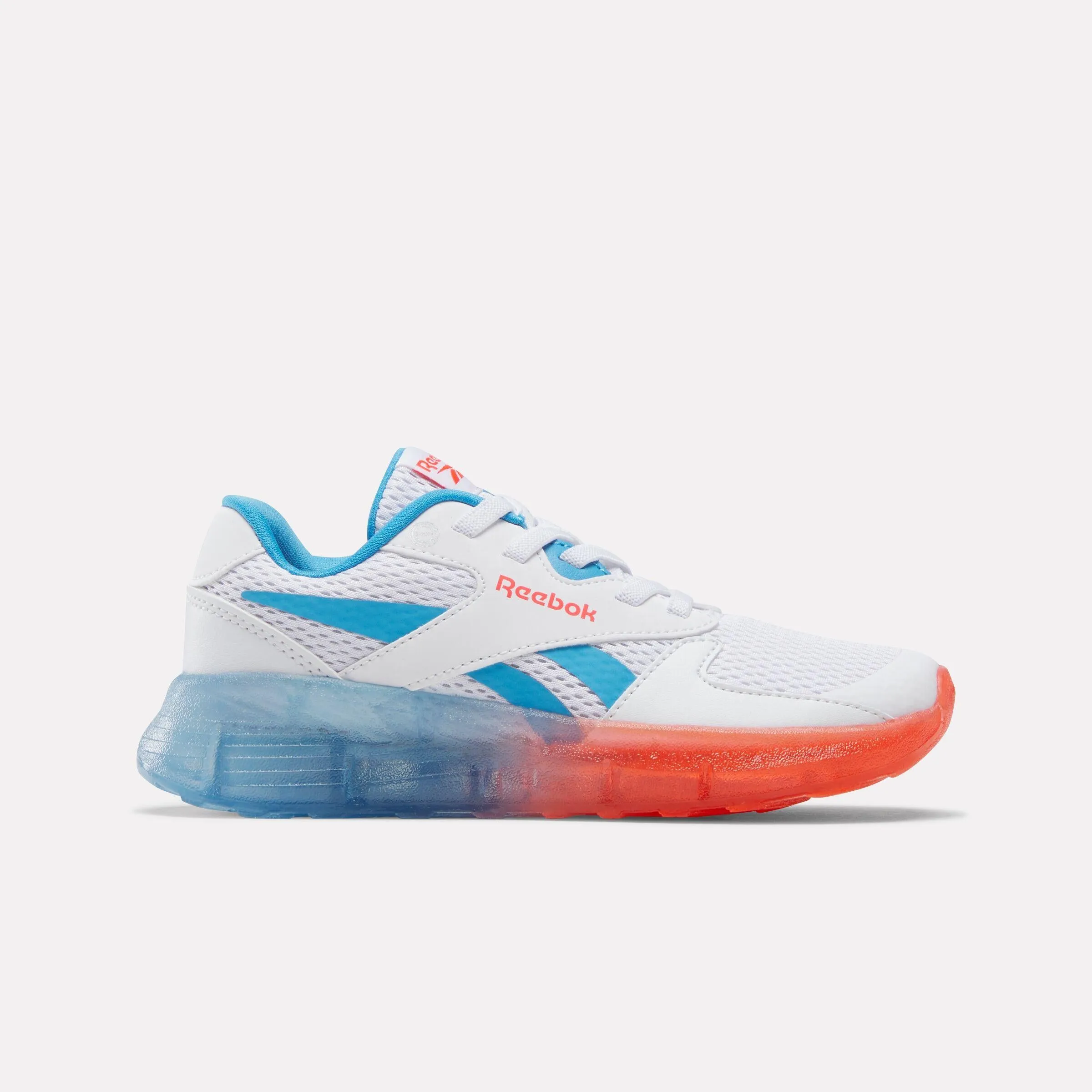 Reebok Footwear Kids Zig 'n Glow 2 Elastic Lace Shoes - Pre-School FTWRWHITE/ENERGYRED/ALWAYSBLUE running with backpack shoes