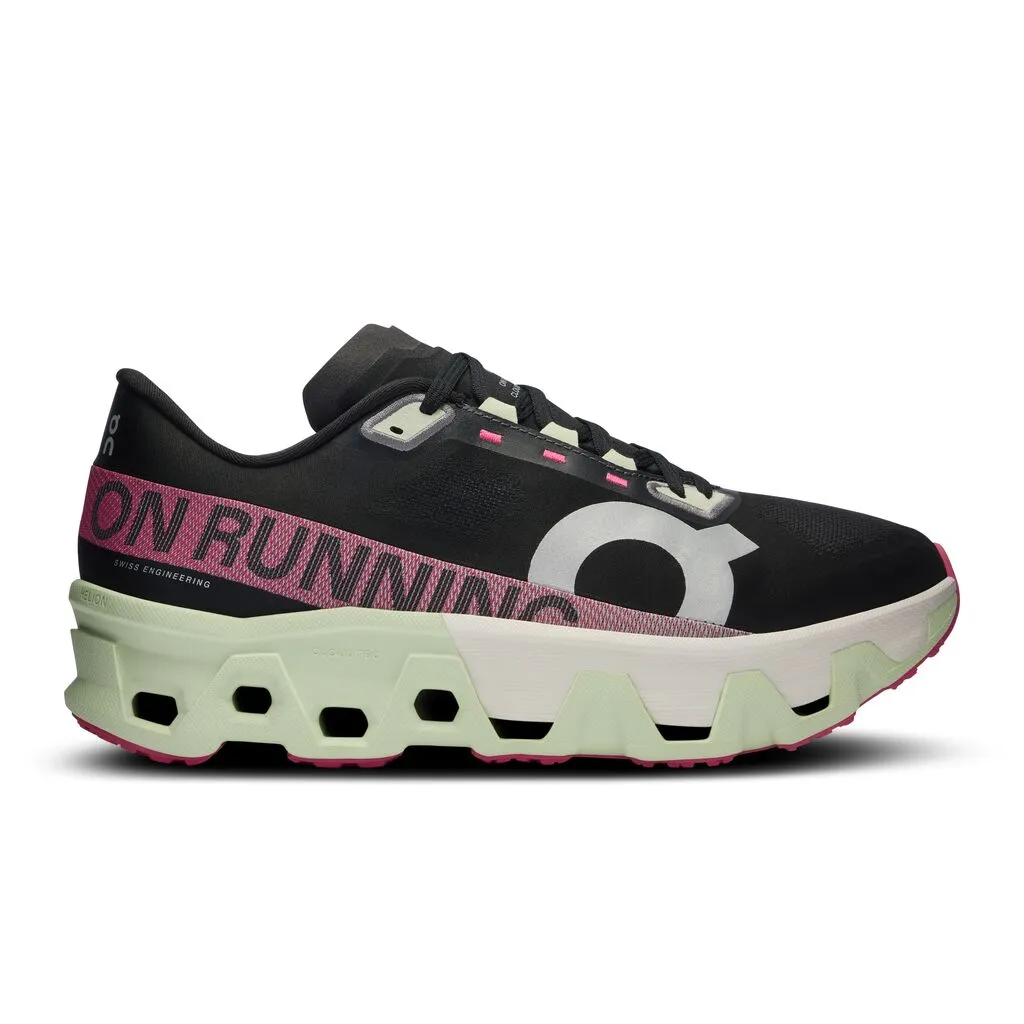 MEN'S CLOUDMONSTER HYPER - D - BLACK/LIMA Reinforced Eyelets ComfortableInsole