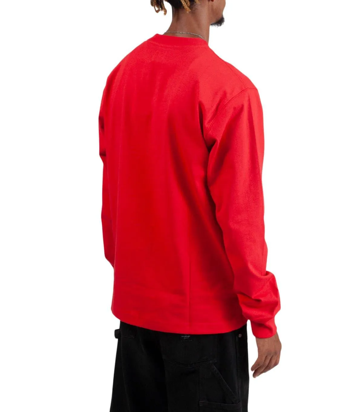 New Balance Made in USA Heritage Long Sleeve T-Shirt Red Morning Rush Elevated Comfort