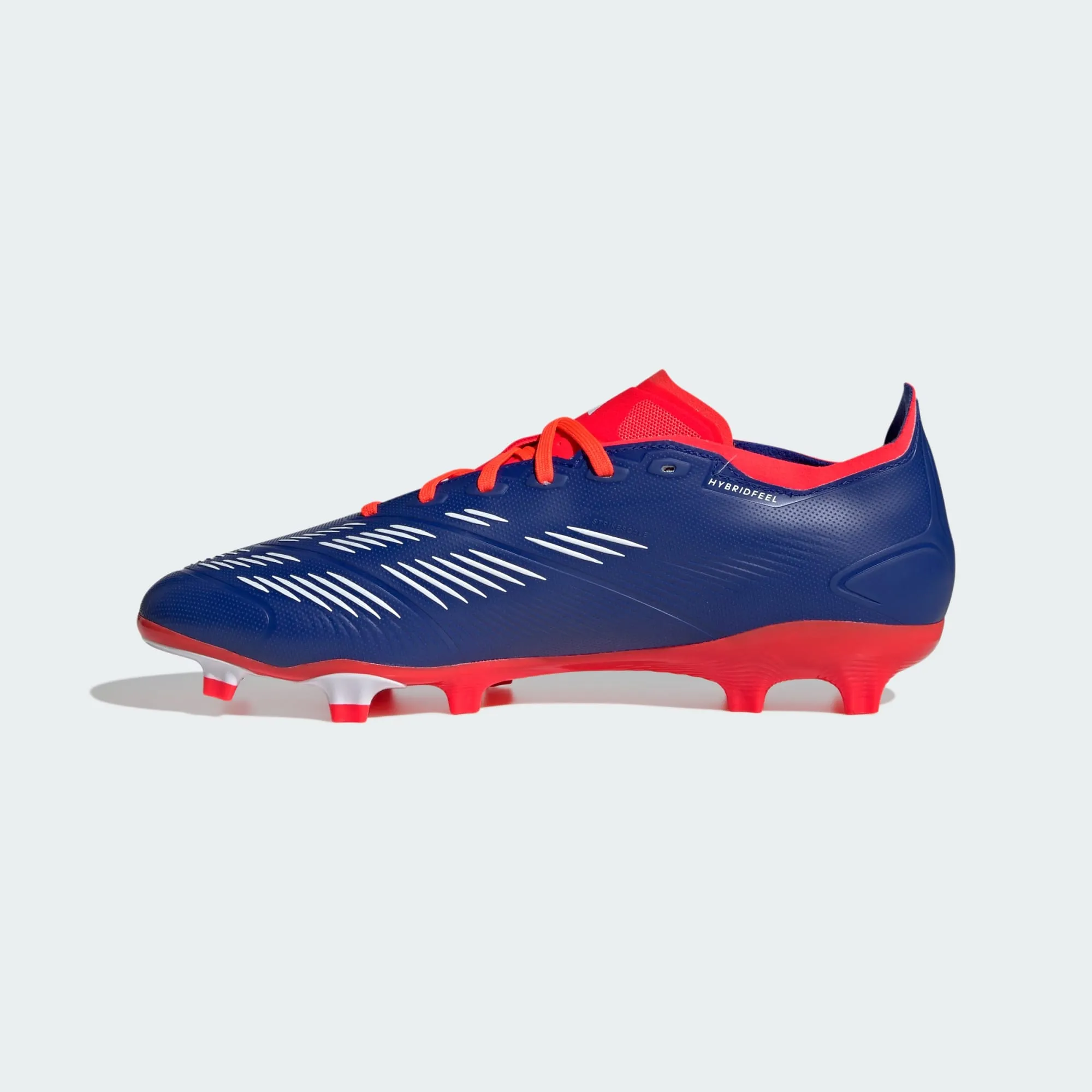 Lace Support Sweat Control adidas Predator League Firm Ground Soccer Cleats | Lucid Blue-Cloud White-Solar Red | Men's
