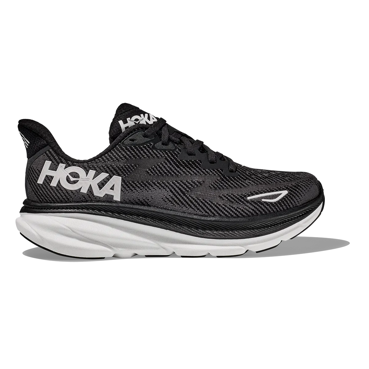 Smooth Hoka Clifton 9 - Black - White