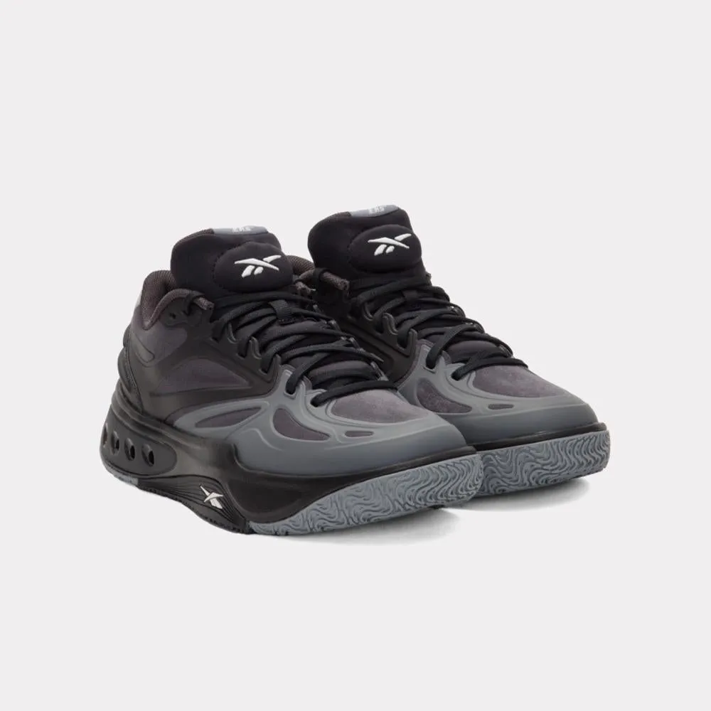 Reebok Footwear Men Engine A Basketball Shoes BLACK/WASHED BLACK/GREY 5 Heat Guard