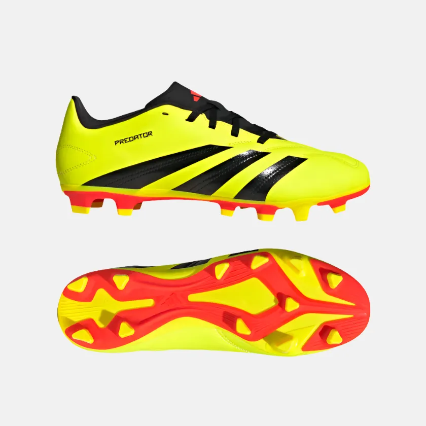 Multi Purpose Adidas Predator Club Flexible Ground Unisex Football Shoes -Team Solar Yellow 2/Core Black/Solar Red