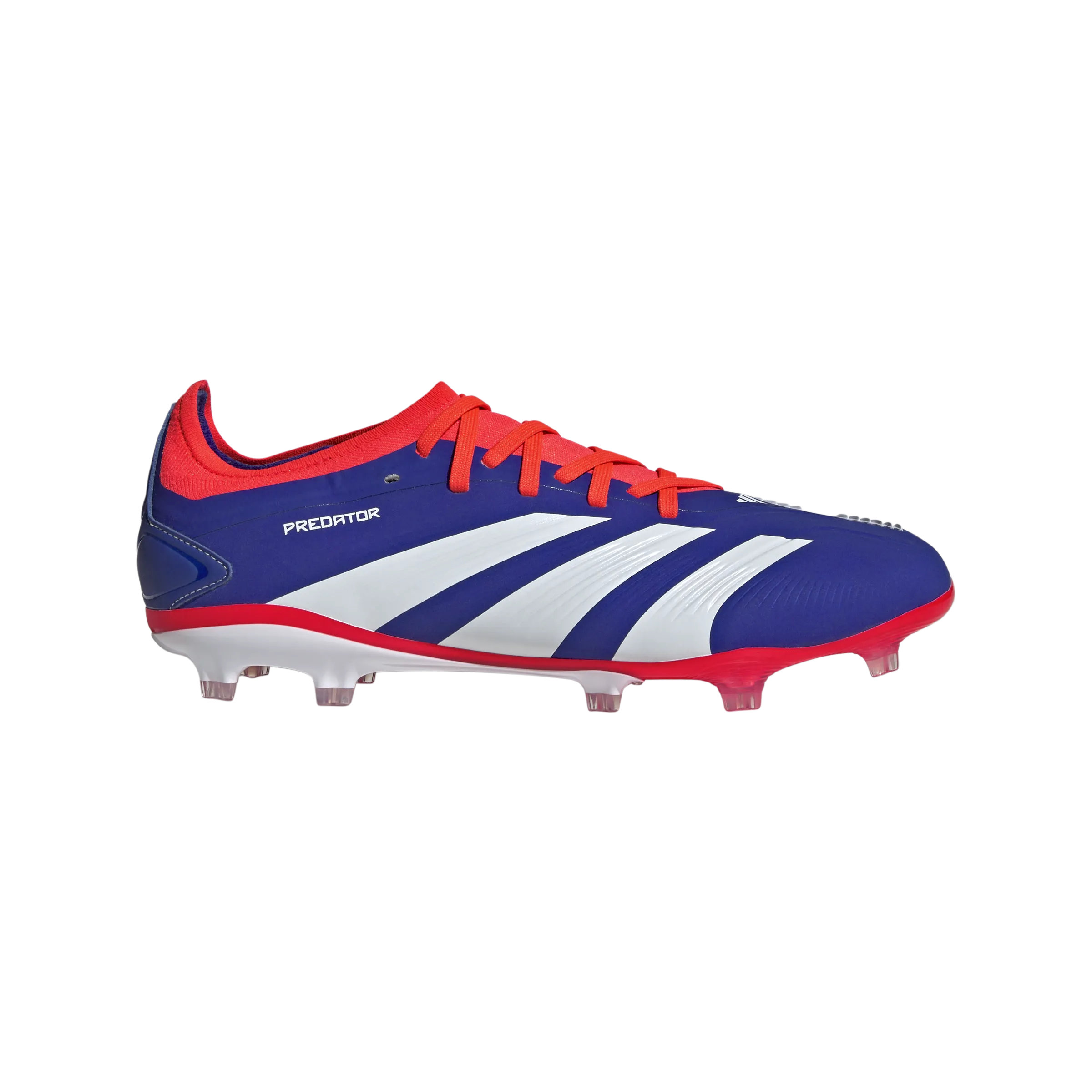 adidas Predator Pro Firm Ground Soccer Cleats | Cloud White-Solar Red-Lucid Blue | Men's Rapid Reaction sports accessories