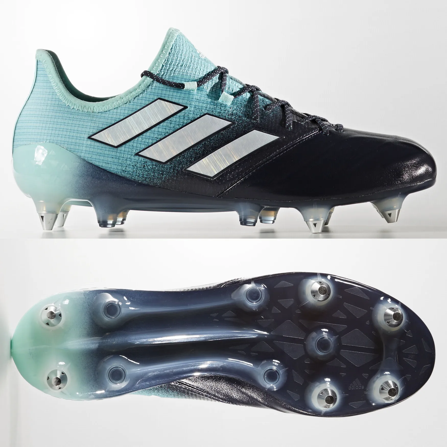adidas Ace 17.1 SG Leather Mens - Energy Aqua Ankle Comfort