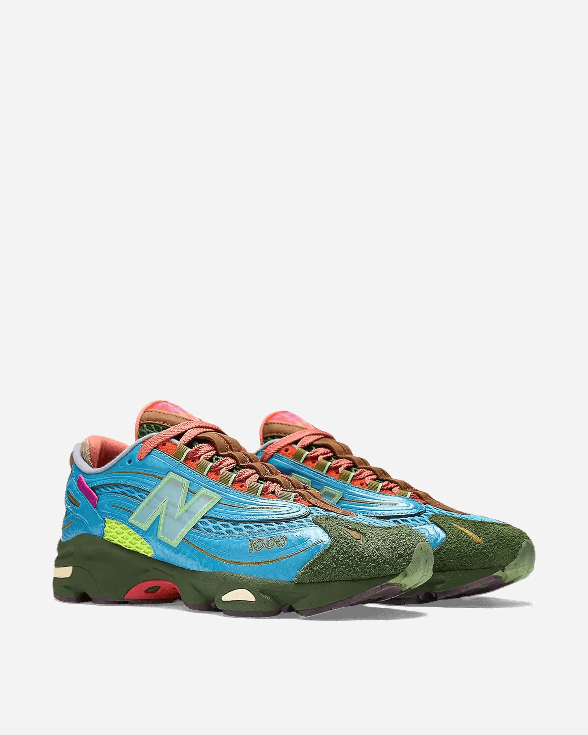 Torsional Rigidity Plate Flexible Torsion System Salehe Bembury 1000 Sneakers Blue / Lime / Red