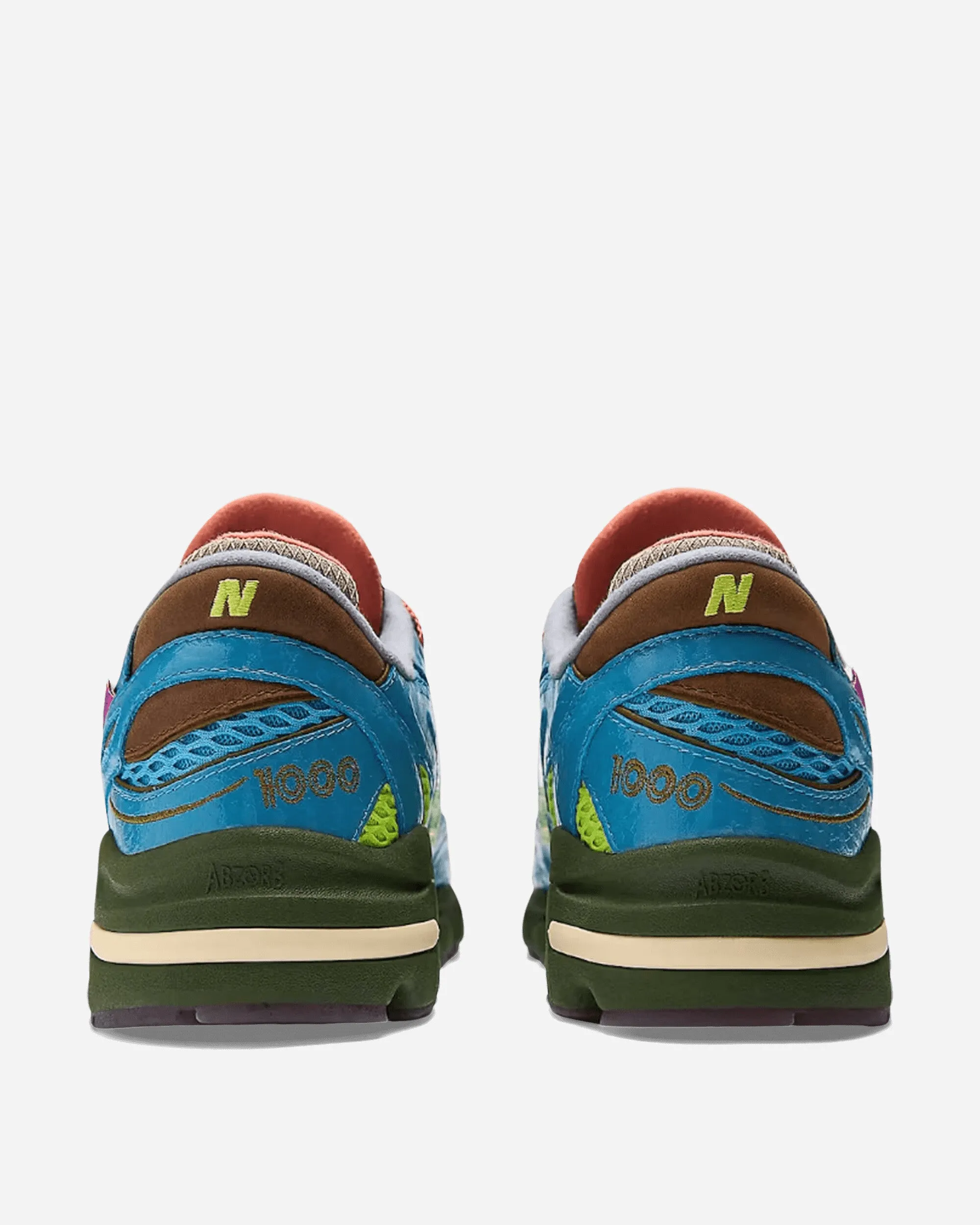 Seamless 3D Knit Step Ready Salehe Bembury 1000 Sneakers Blue / Lime / Red