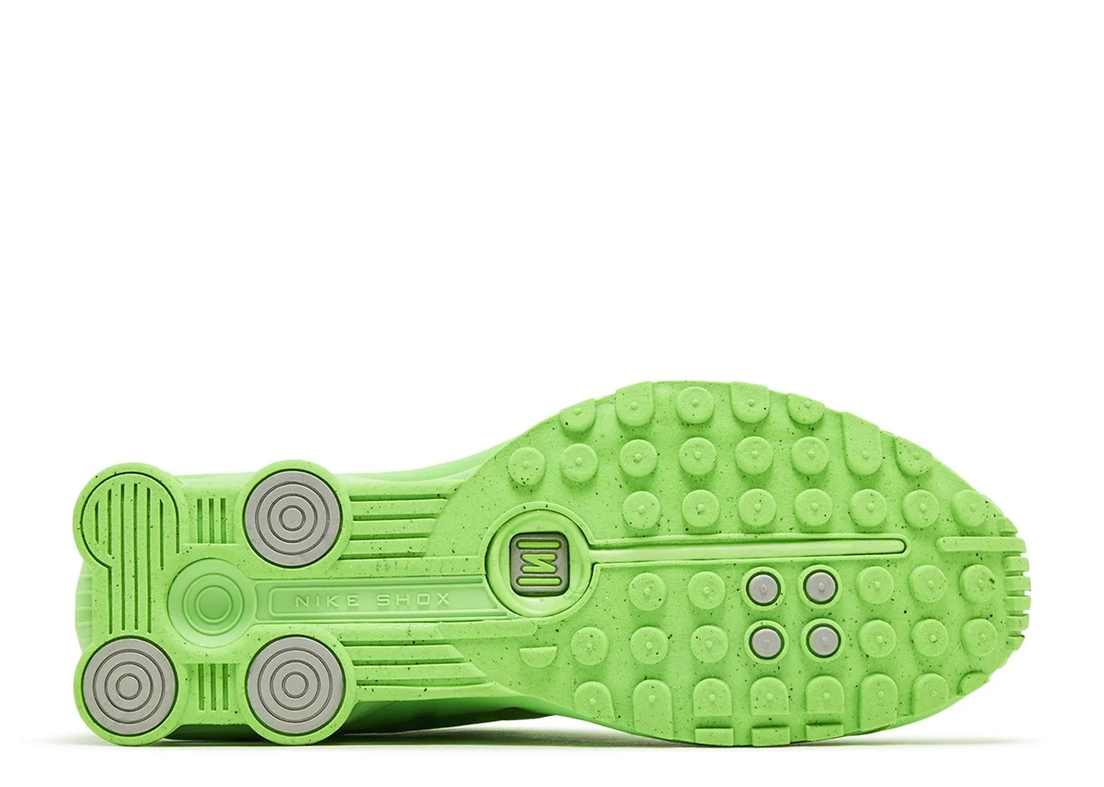 Heel Pad matte leather shoes Nike Shox R4 Green Strike