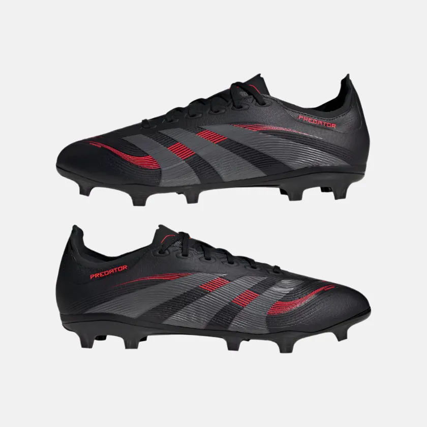 Swift Path Dust Free Adidas Predator League Firm Multi-Ground Unisex Football Shoes -Core Black/Grey Four/Lucid Red