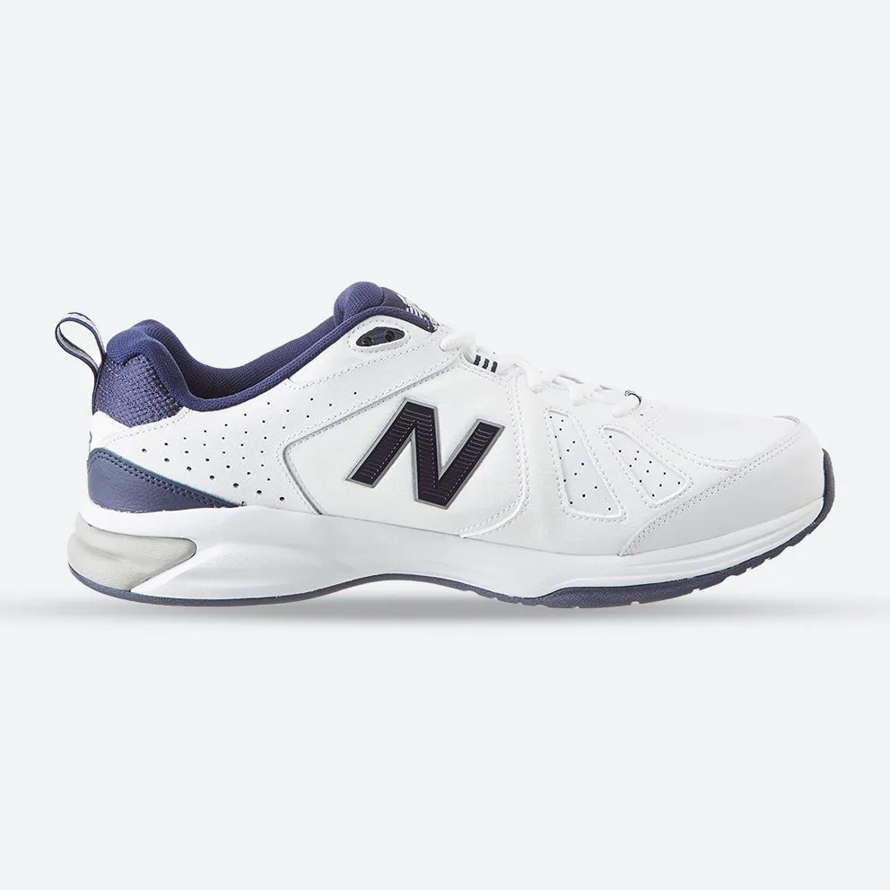 Sculpted cushioning New Balance Mens Wide Fit 624V5 Sneakers- White (2E / 4E / 6E Width)