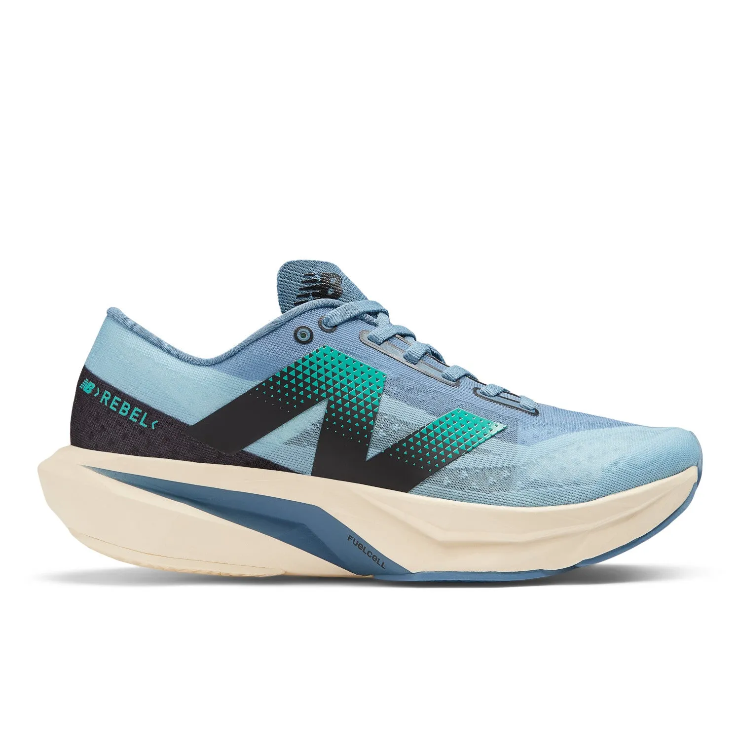 MEN'S FUELCELL REBEL V4 - D - CH4 HERON BLUE Mid   Top Style Flexible stability