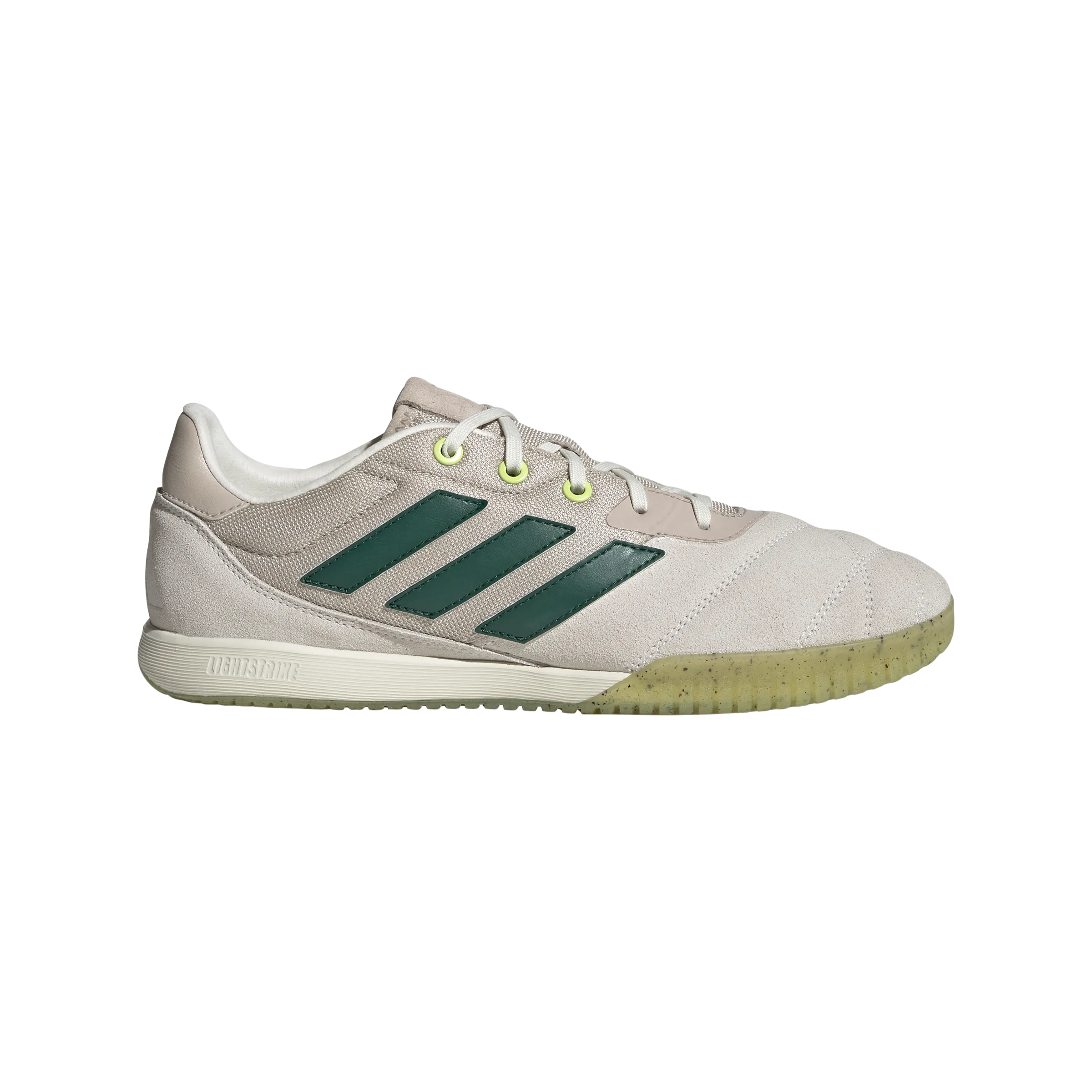 adidas COPA GLORO Indoor Soccer Shoes | Off White-Collegiate Green | Men's Precision Grip Dynamic Motion