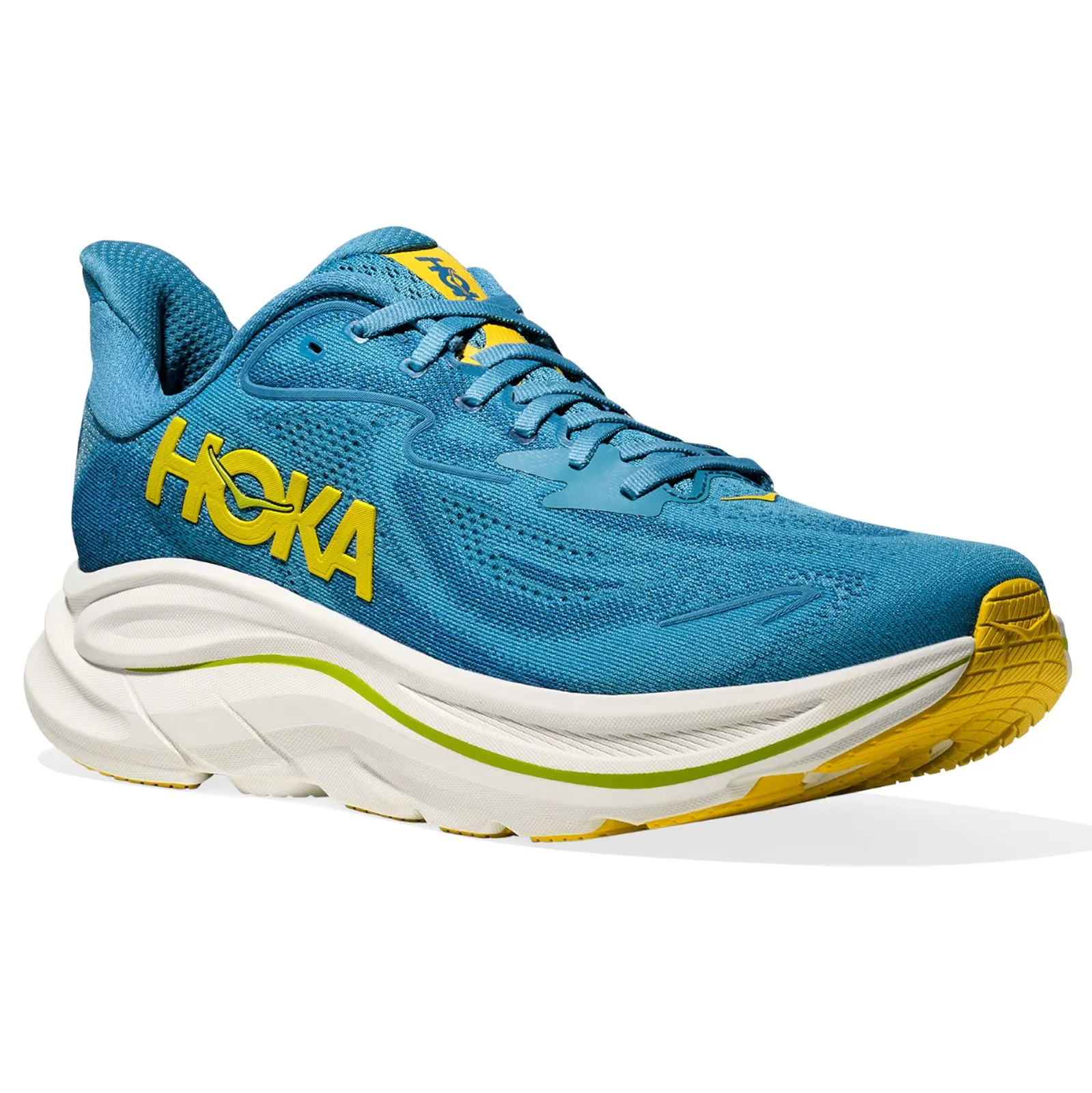 HOKA Mens CLIFTON 10 Running Shoes Lightweight Design Elastic Lacing