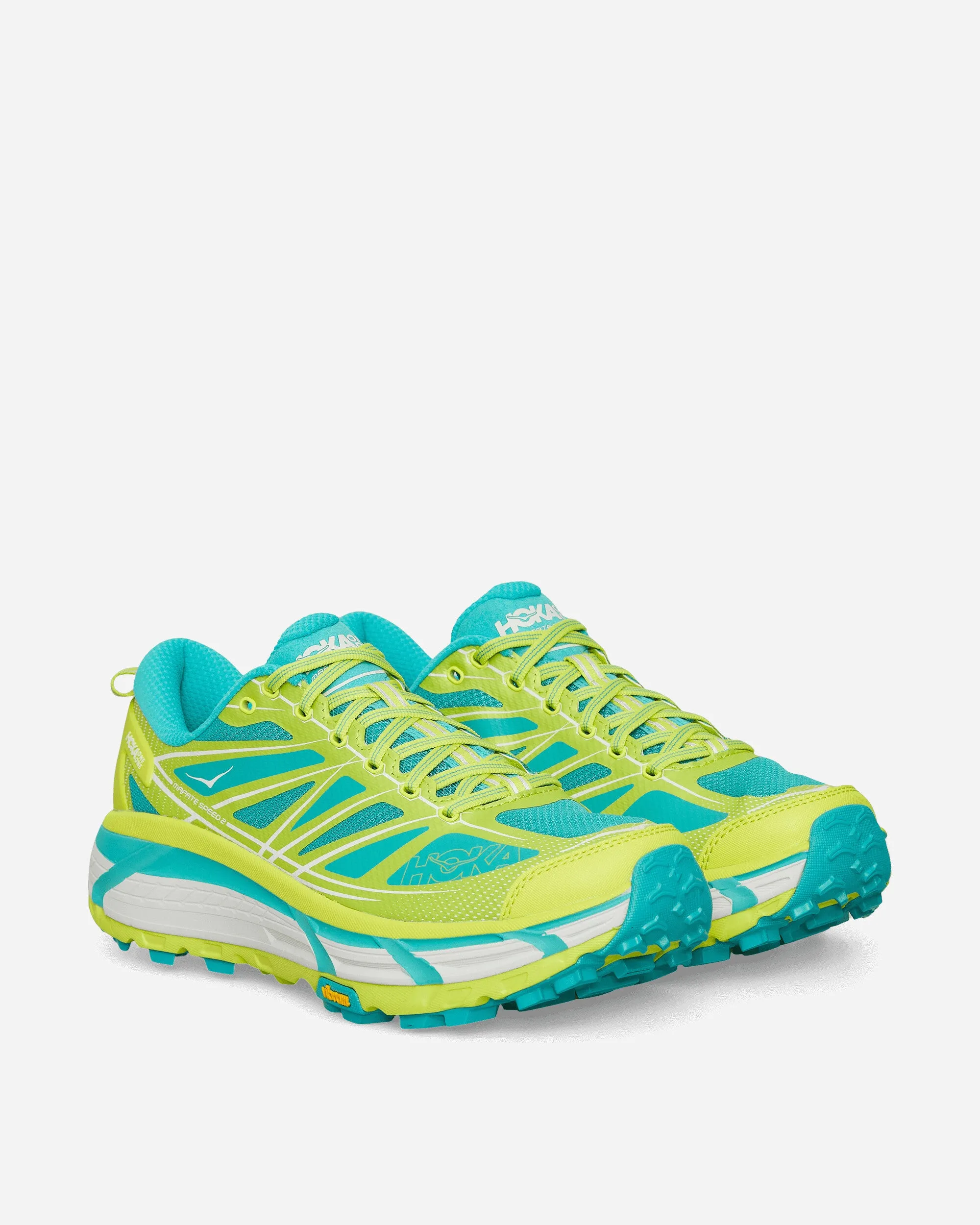 Blown Rubber Traction Support Zone Mafate Speed 2 Sneakers Hoka Citrus / Electric Aqua