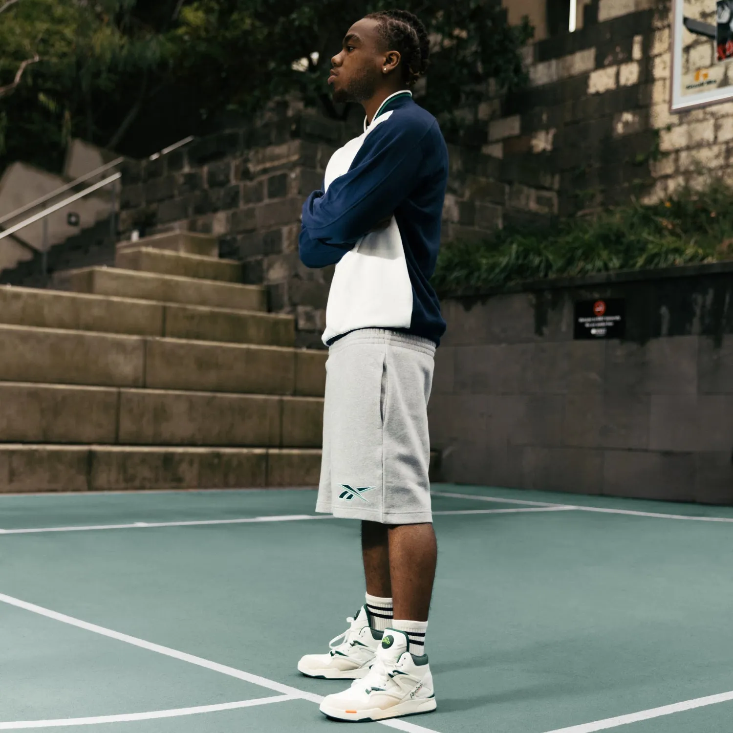 Pump Omni Zone Ii Chalk/Darkgreen/Paperwhite Color Play