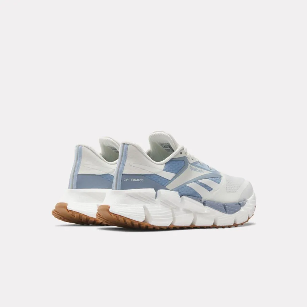 rubber running option thin sole shoes Reebok Footwear Women FloatZig 1 Shoes CHALK/PALBLU/VINBLU
