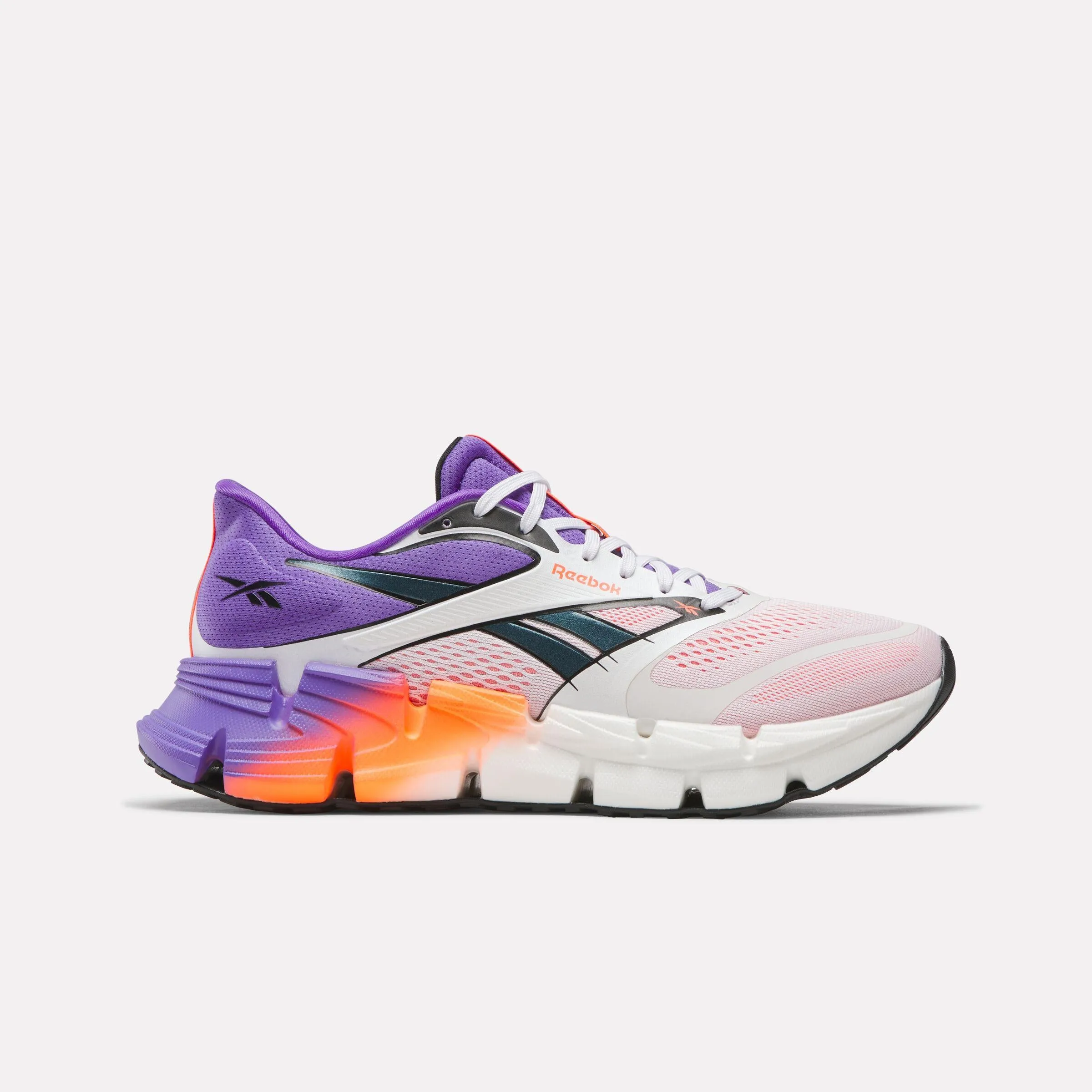 Reebok Footwear Men FloatZig 2 Running Shoes WHITE/ROYAL PURPLE/FLASH ORANG comfortable - experience - satisfaction shoes