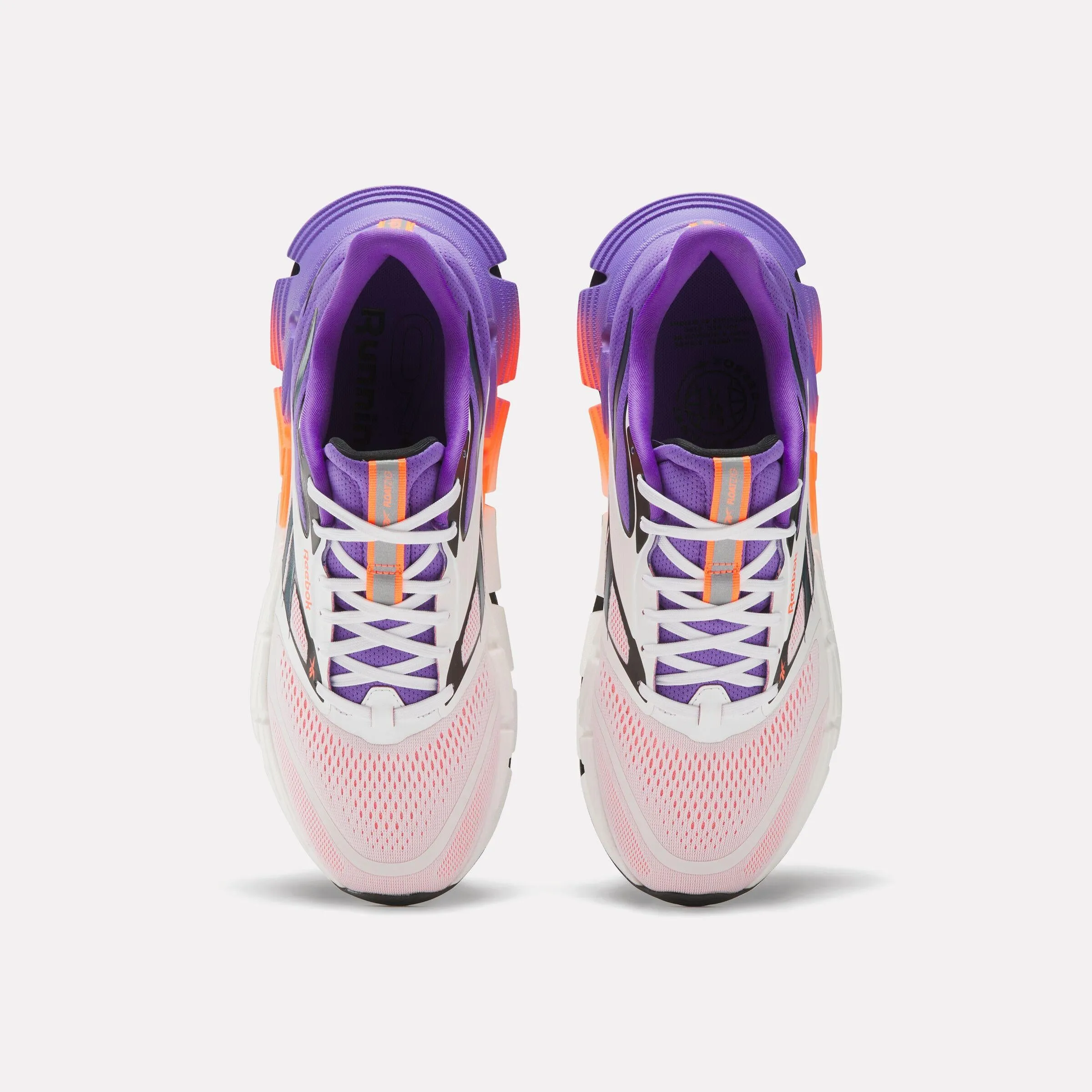 Endurance training MeshUpper Reebok Footwear Men FloatZig 2 Running Shoes WHITE/ROYAL PURPLE/FLASH ORANG