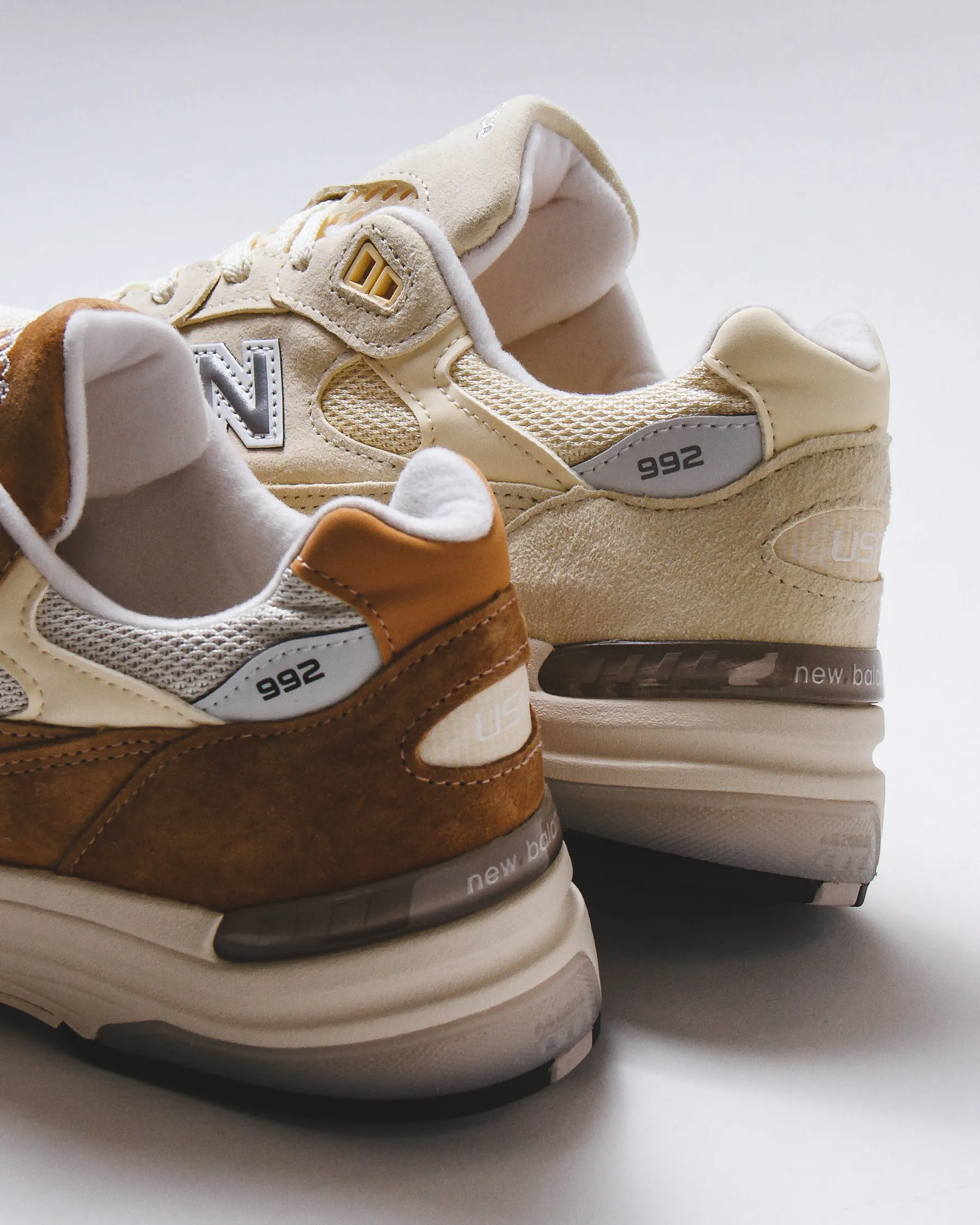 Air Cushioned Sole New Balance Unisex Made in USA 992 Sweet Caramel Core U992CC