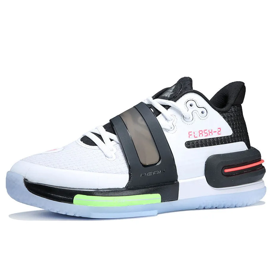 Low Top Slip Resistant Tread PEAK Flash 2.0 Lou Williams Basketball Shoes Limited Edition White