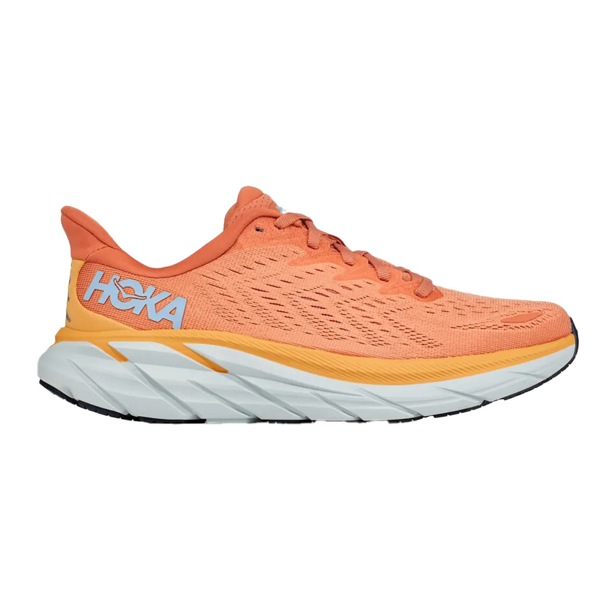 Hoka Clifton 8 - Sun Baked - Shell Coral Responsive Feel