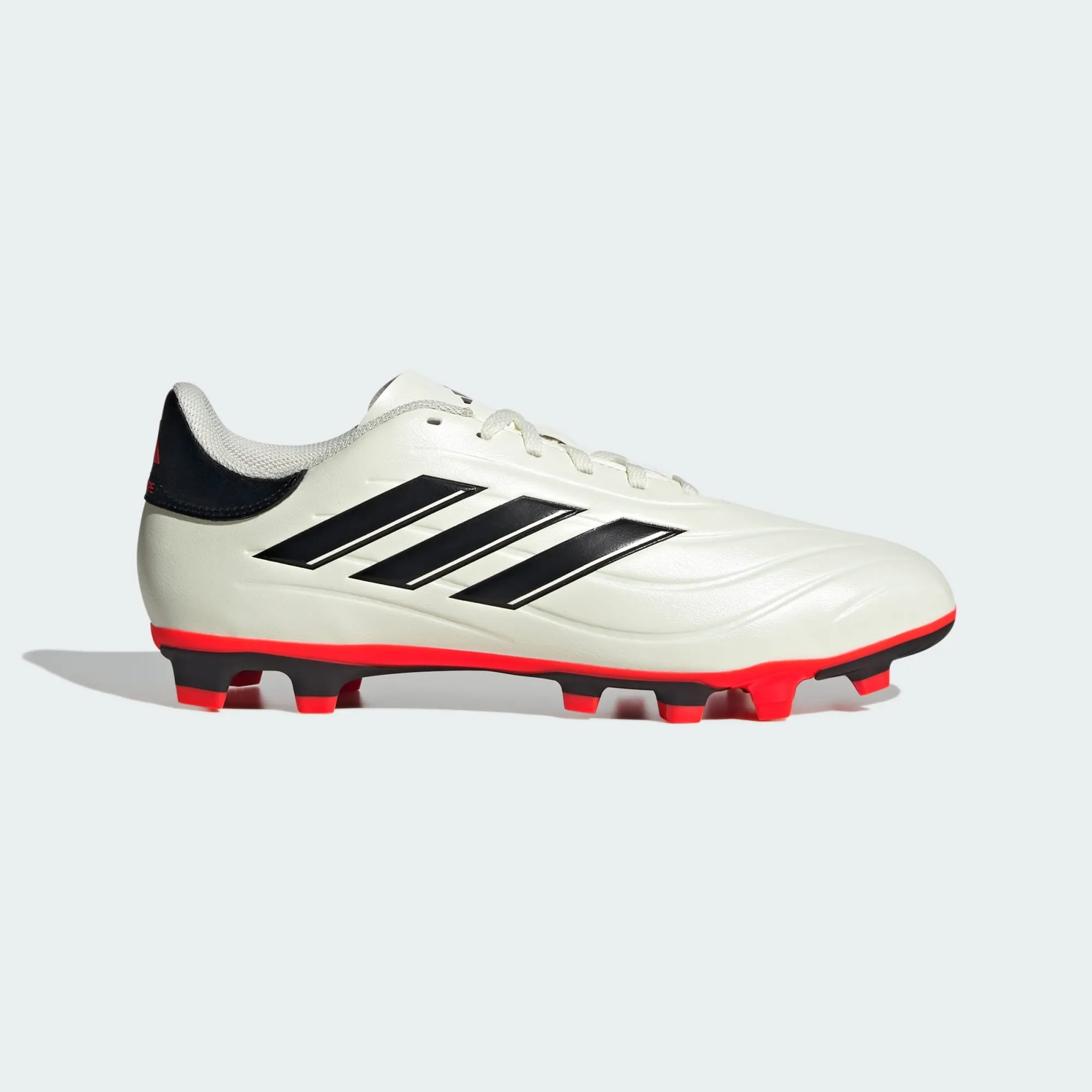 Track Speed Responsive Design adidas COPA PURE 2 CLUB Flexible Ground Soccer Cleats | Ivory / Core Black / Solar Red | Men's