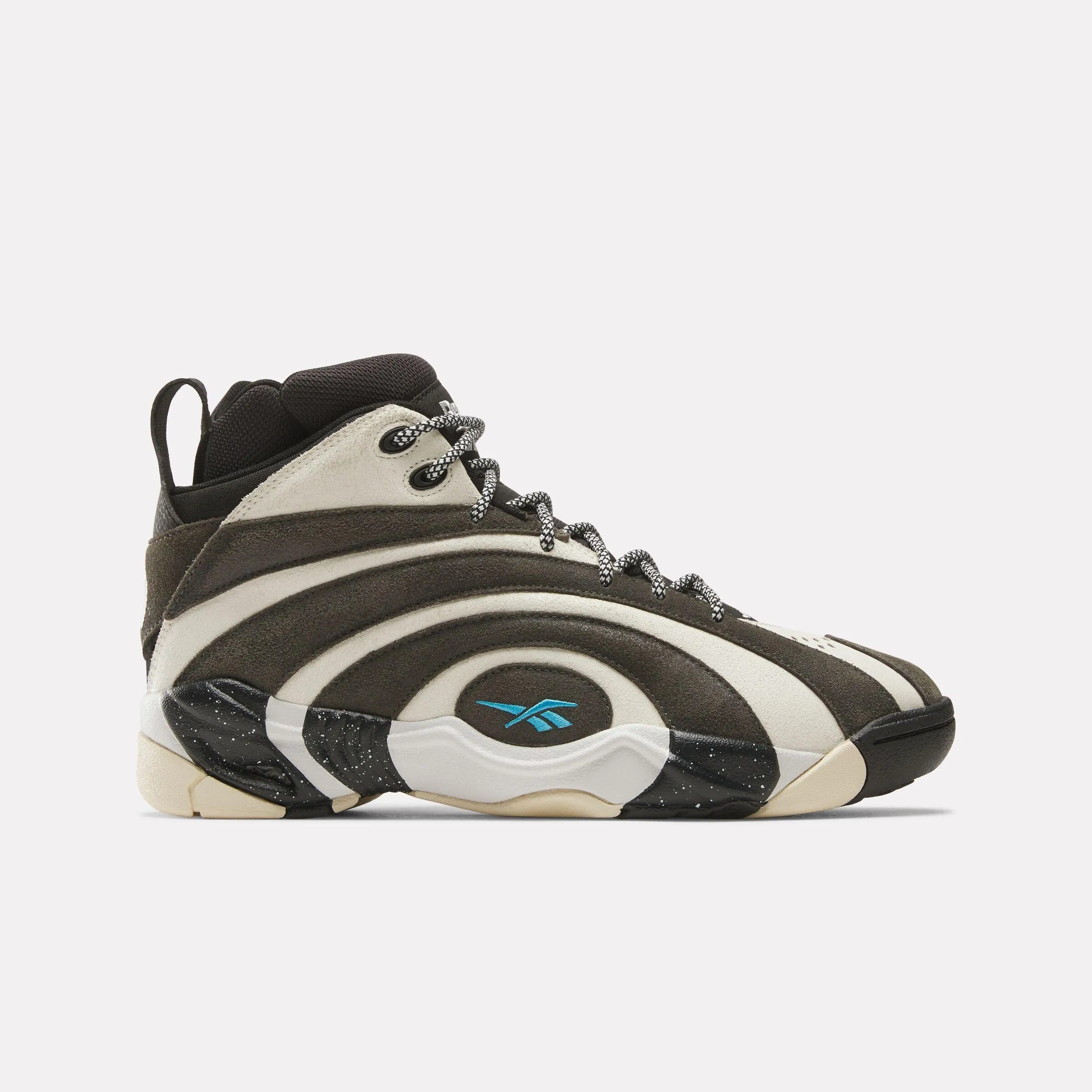 Reebok Footwear Men Shaqnosis Retro Basketball Shoes WASHED BLACK/CHALK/BLUE Low Profile City Run