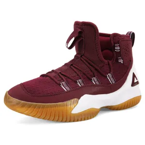 PEAK Men Court Basketball Shoes Cushioning Sneakers Burgundy  DA830551 Dynamic piece
