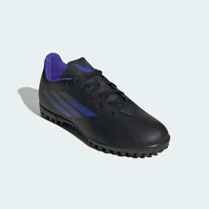 Adidas X Speedflow.4 Turf Football Kids Shoe -Black City Edge Adjustable Straps