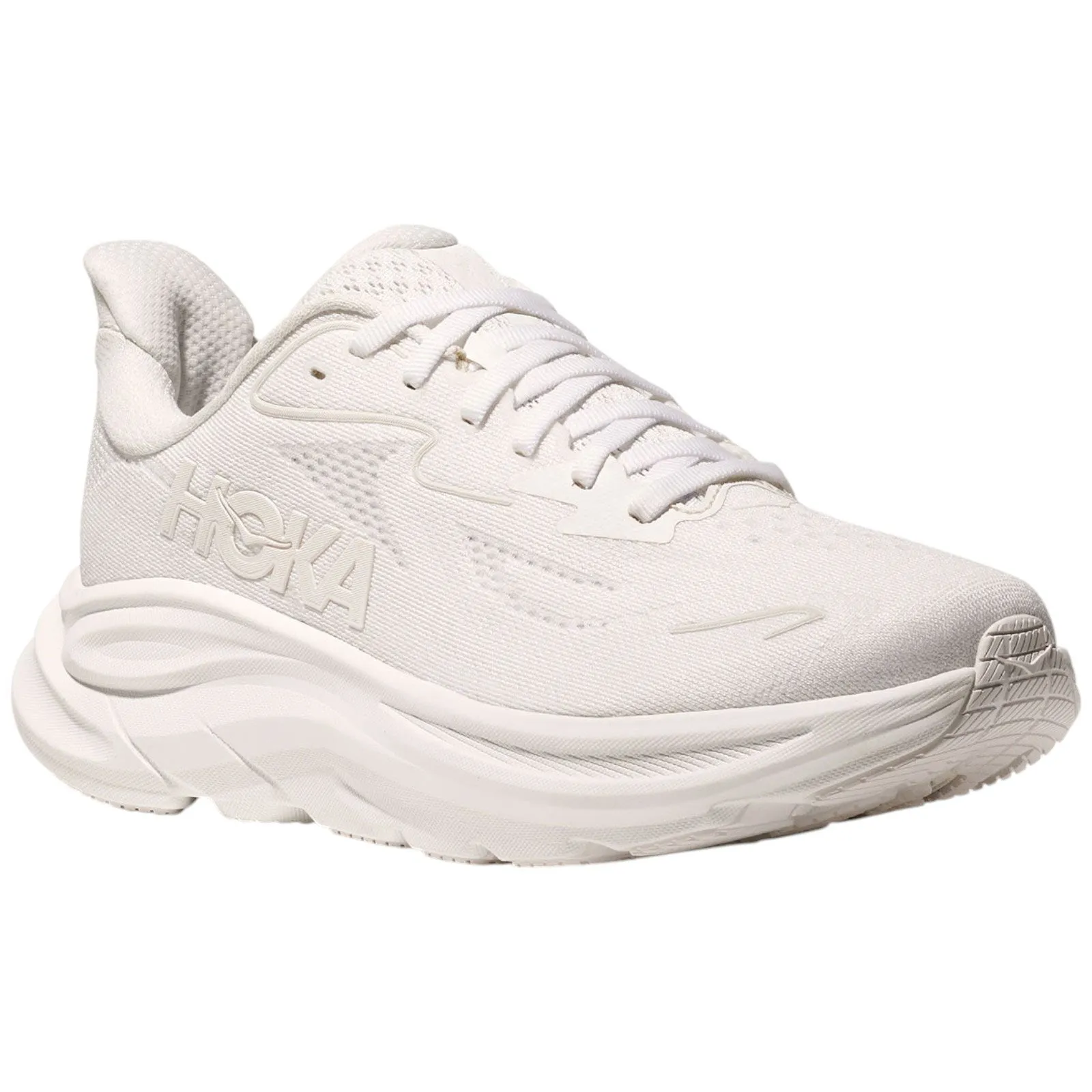 Hoka Womens Clifton 10 White Run Grip Memory Foam Layer
