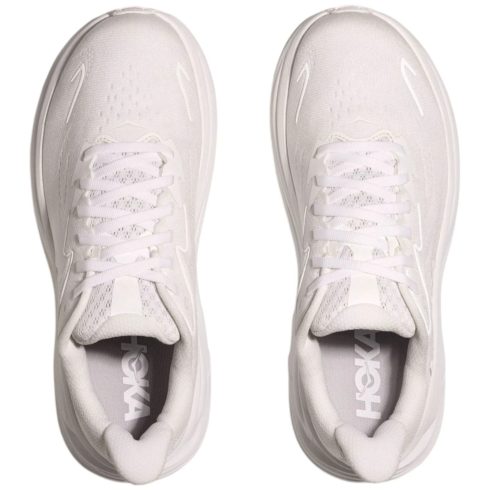 Hoka Womens Clifton 10 White All-day style Seamless Toe Box