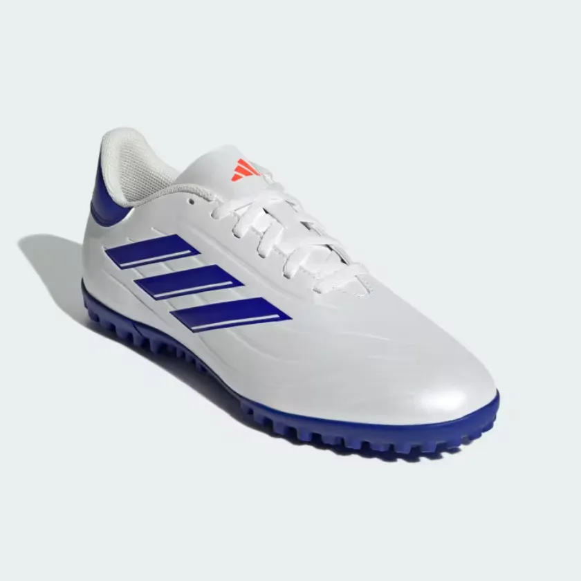 Soft Material Adidas Copa Pure 2 Club Unisex Turf Football Shoes - Cloud White/Lucid Blue/Solar Red