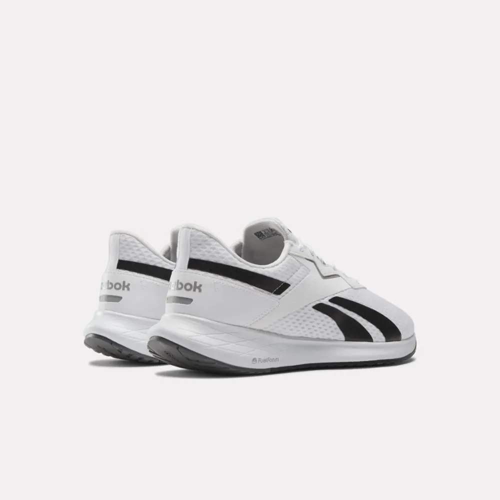 padded - tongue Sock - like feel Reebok Footwear Men Energen Plus 2 Running Shoes FTWWHT/CBLACK/PEWTER