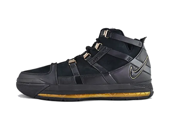 Nike LeBron 3 "Black/Gold" Cushioning Response System