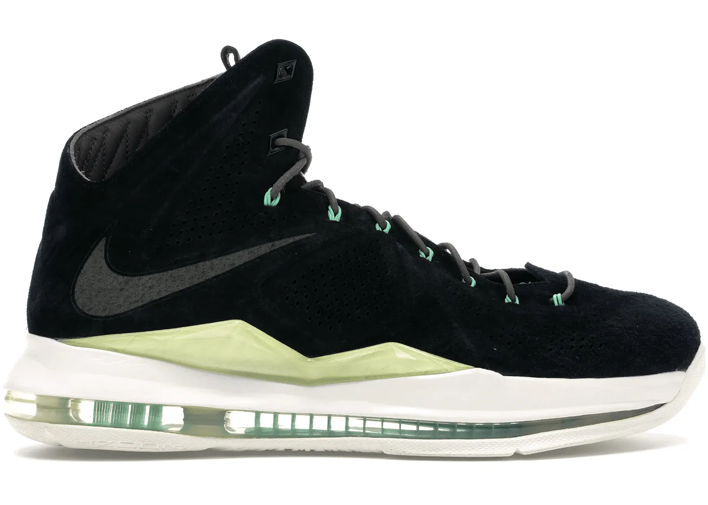 Durable Stitching Nike LeBron X EXT Black Suede