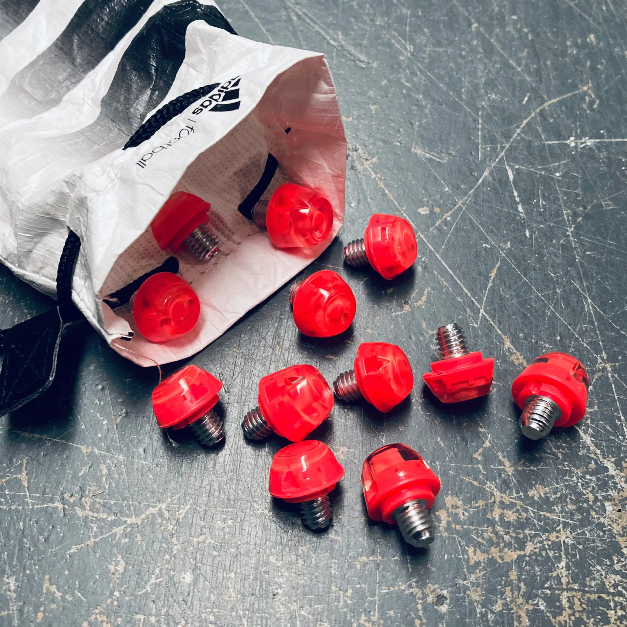Play Maker adidas TPU FG Studs - Red / Yellow / Clear
