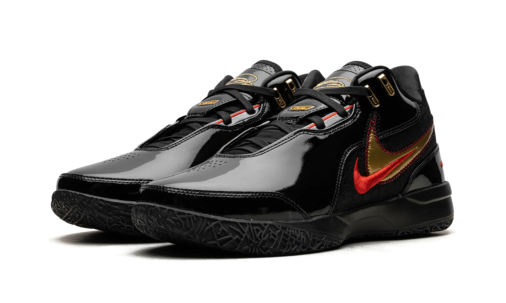 Zoom LeBron NXXT Gen AMPD "Black University Red Gold" Progressive Flex Grooves