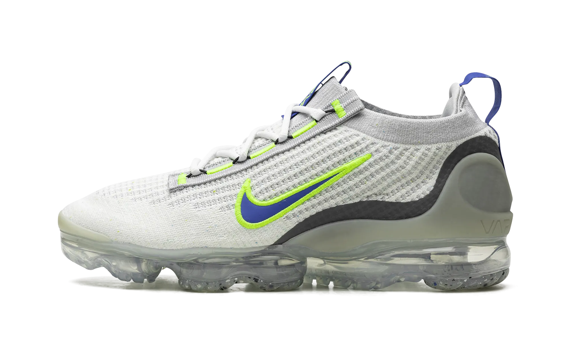 AIR VAPORMAX 2021 FK "White Royal Volt" men's athletic footwear running in a composite bridge area shoes