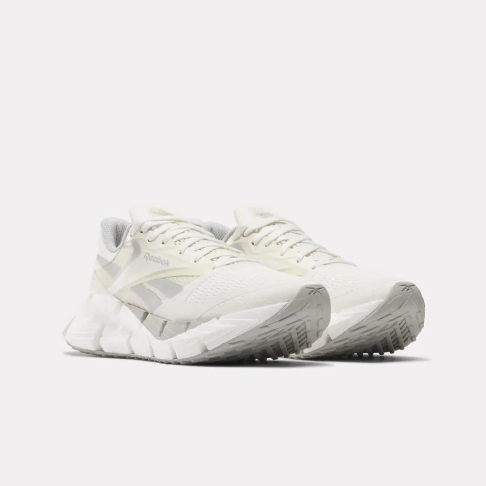 upcycled - material - feature shoes Reebok Footwear Women FloatZig 1 Women's Running Shoes CHALK/ALABASTER/GREY1