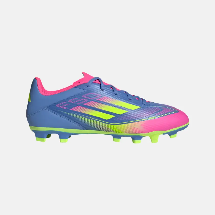 Adias F50 Club Firm/Multi-Ground Men's Football Shoes -Blue Fusion/Lucid Lemon/Lucid Pink Icon Edge