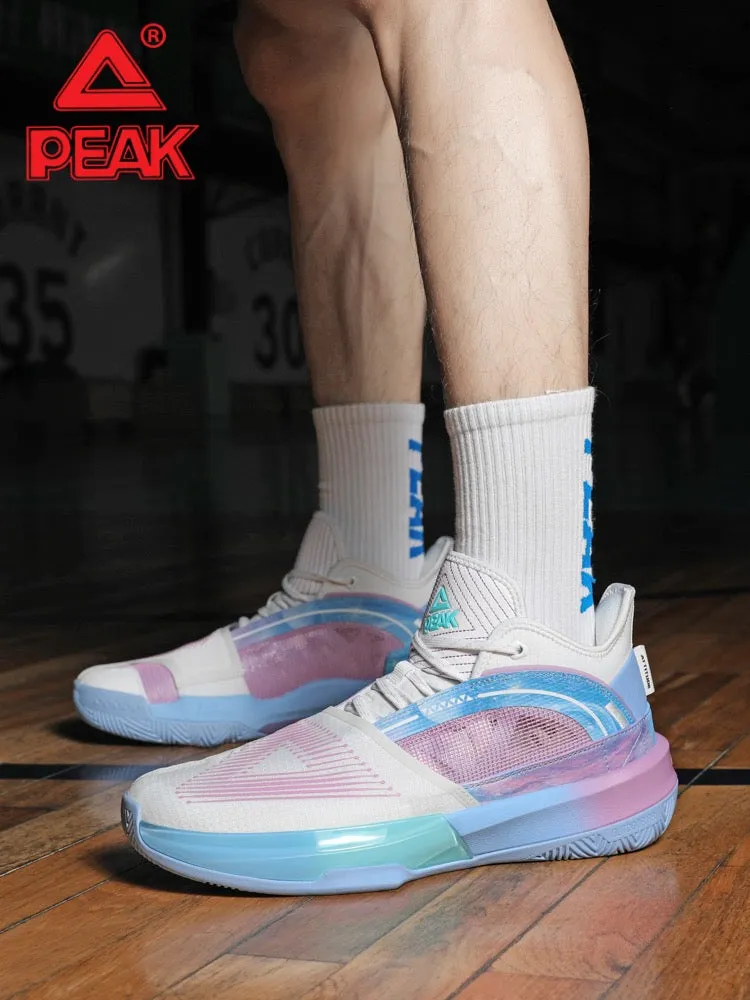 Andrew Wiggins x Peak Big Triangle Surging Technology - Marshmallow Bendable Heel Counter Heel Fit