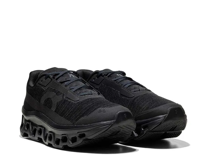 On Cloudmonster Void "Black" Molded Heel Perforated Ventilation System