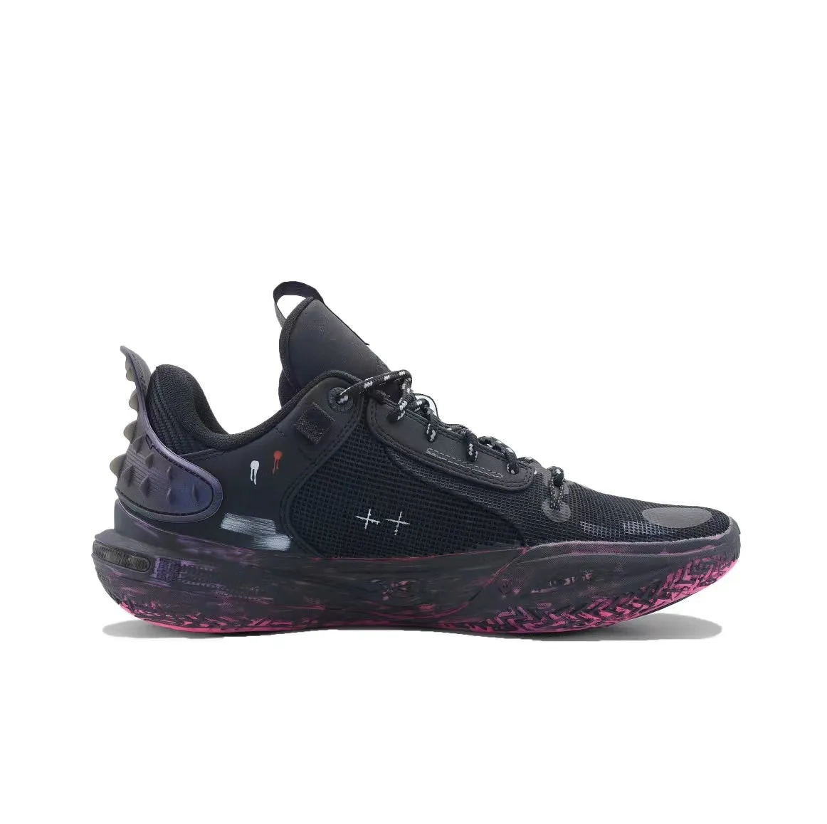 Sneakers Easy On Off Flexible Forefoot Design ??Custom Sneakers??Li-Ning Wade All City 11 - Black Warrior