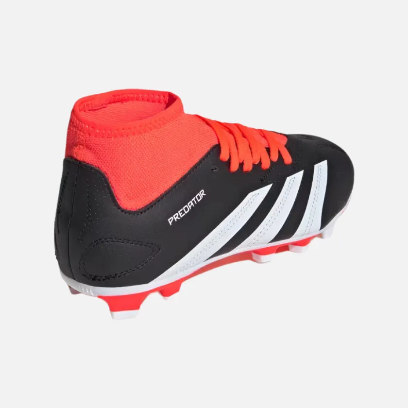 Adidas Predator Club Sock Flexible Groung Kids Unisex Football Shoes (4-16Year) -Core Black/Cloud White/Solar Red Urban Style