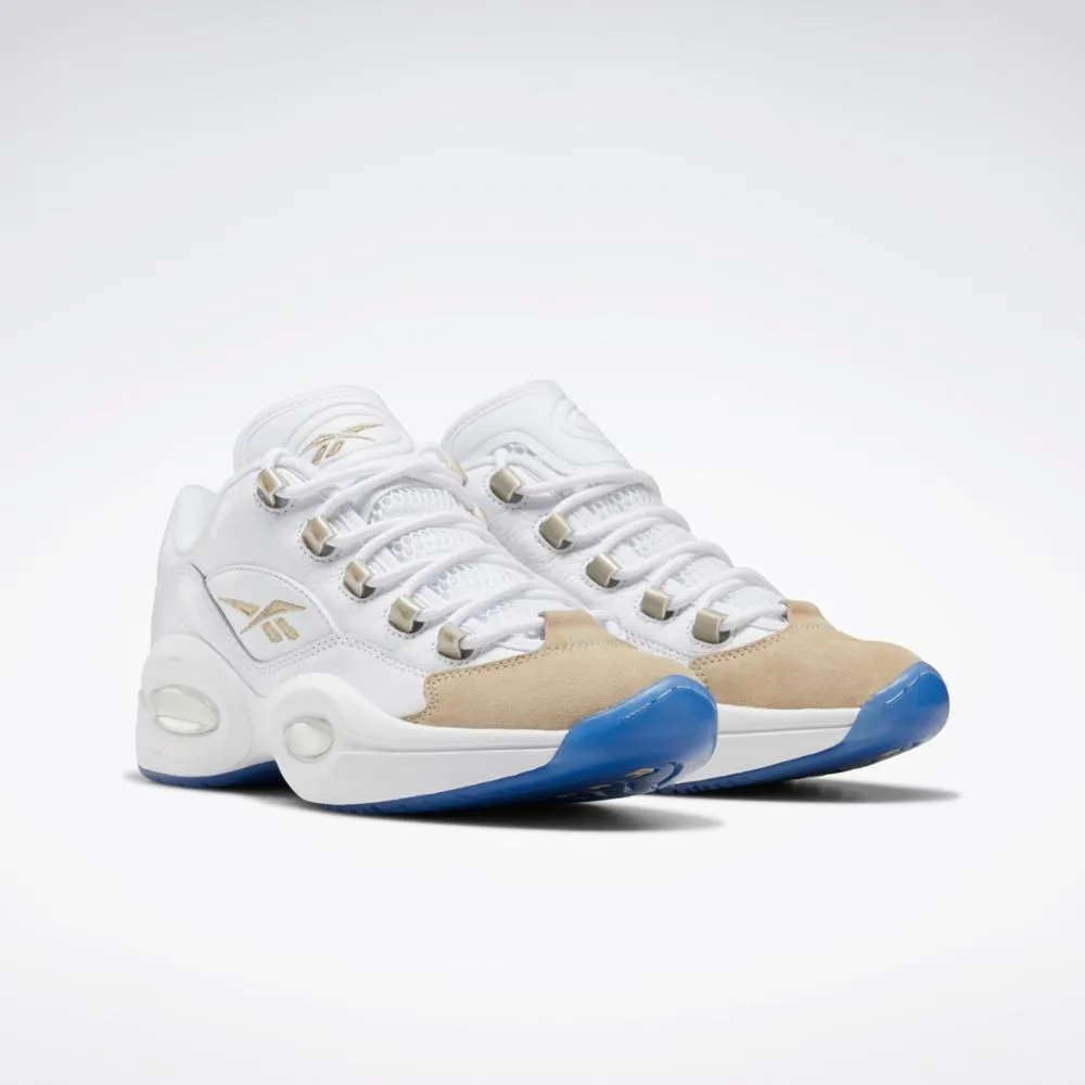Star Shine Reebok Footwear Men Question Low WHITE/WHITE/LGHSAN