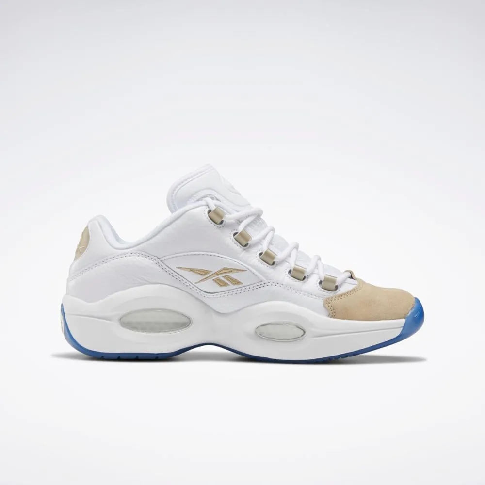 Street Run Reebok Footwear Men Question Low WHITE/WHITE/LGHSAN