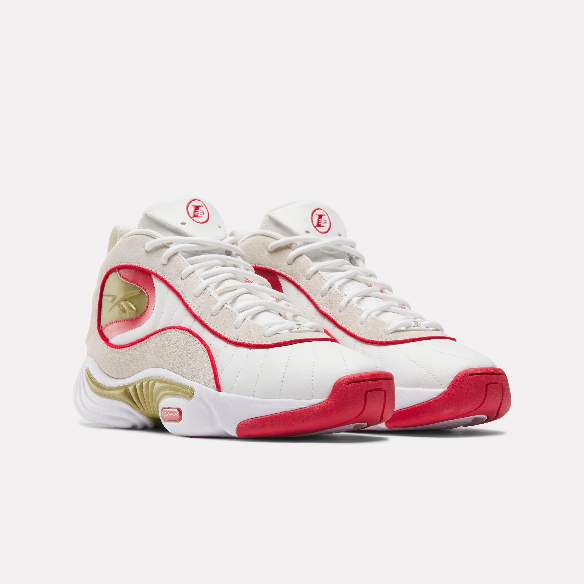 Reebok Footwear Men Answer III Basketball Shoes WHITE/VINTAGECHALK/VECTORRED Mix Hue