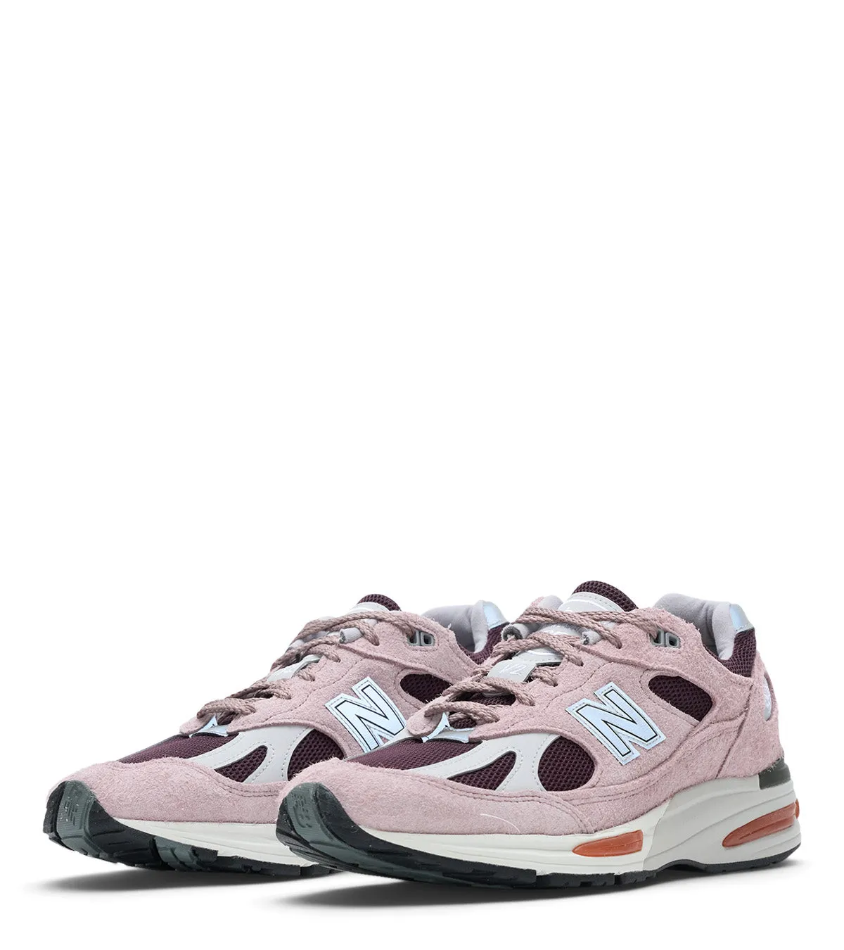 New Balance Made In UK 991v2 Grape Sorbet Rubber Traction Pattern Outdoor Adventure